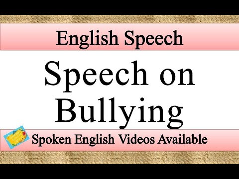 bullying speech
