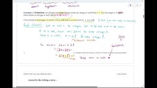 MATH345 2.1 Mathematical Systems, Direct Proofs, and Counterexamples Lecture