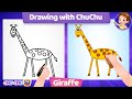 How to Draw a Giraffe + More Drawings with ChuChu - ChuChu TV Drawing Lessons for Kids