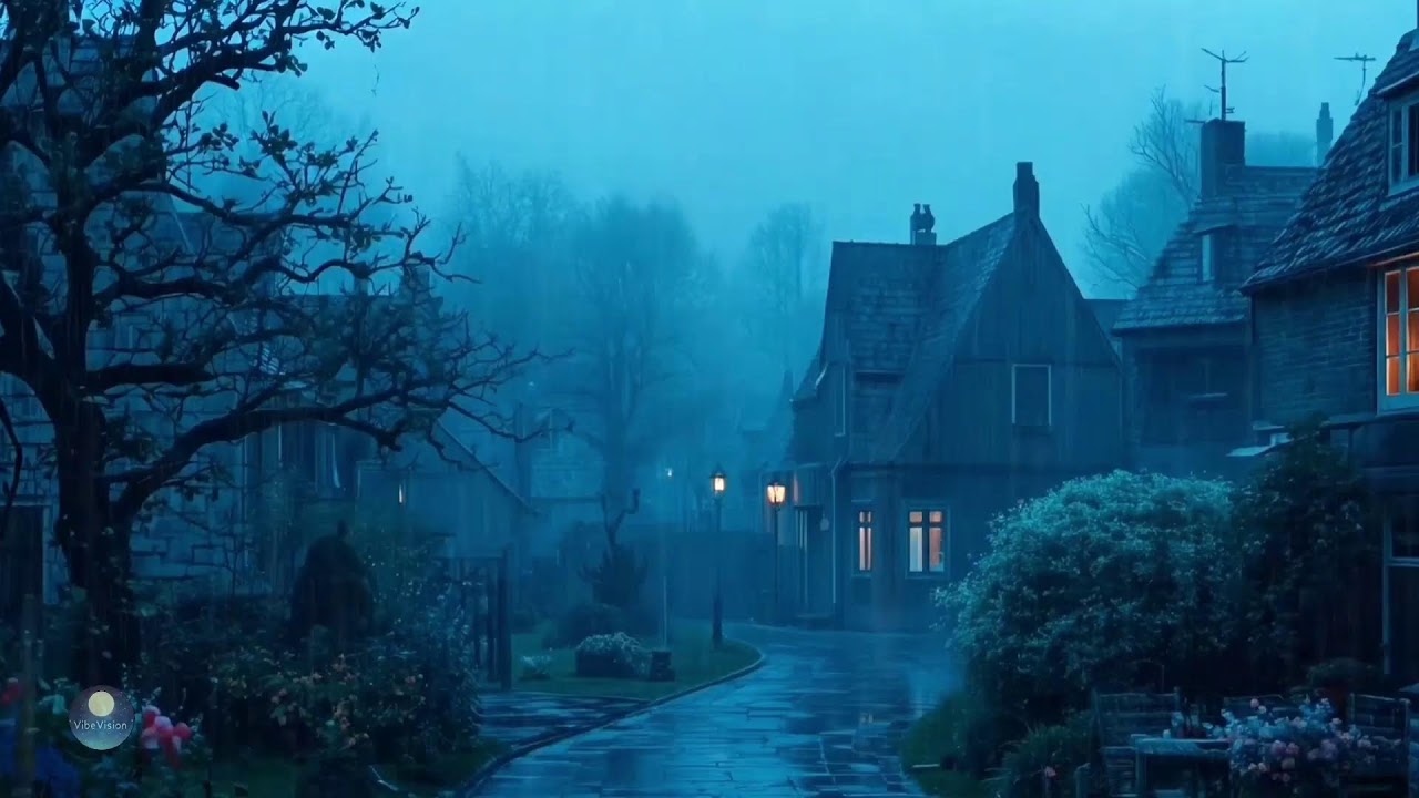 Relaxing Rain & Lo-Fi Beats in a Peaceful Garden Village for sleeping