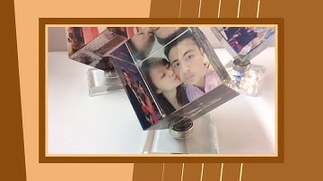 In ảnh lên pha lê lập phương xoay