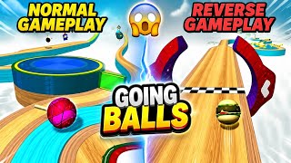 Going Balls Normal Gameplay VS Reverse Mode Gameplay 🎯😱🚀 #gaming #youtube