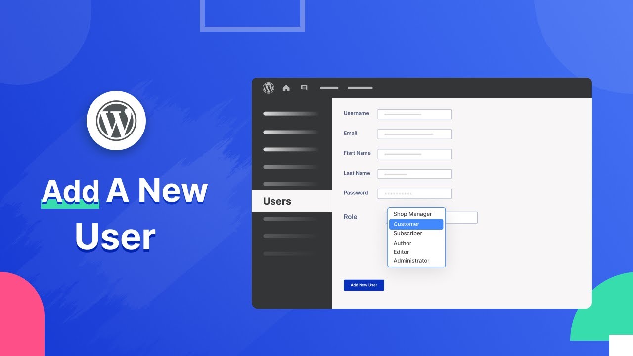 How To Add A New User To WordPress - YouTube
