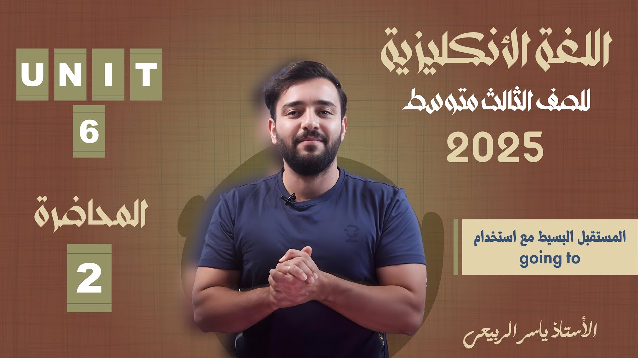 اللغة الانكليزية الصف الثالث المتوسط 2025|| يونت السادس - المحاضره 2 || استخدام going to