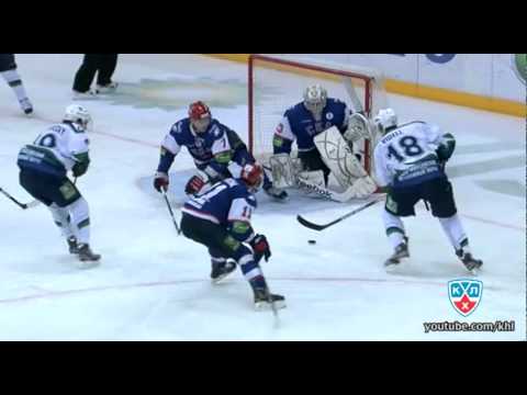 Гол Линуса Виделля / Videll scores first goal in first KHL game