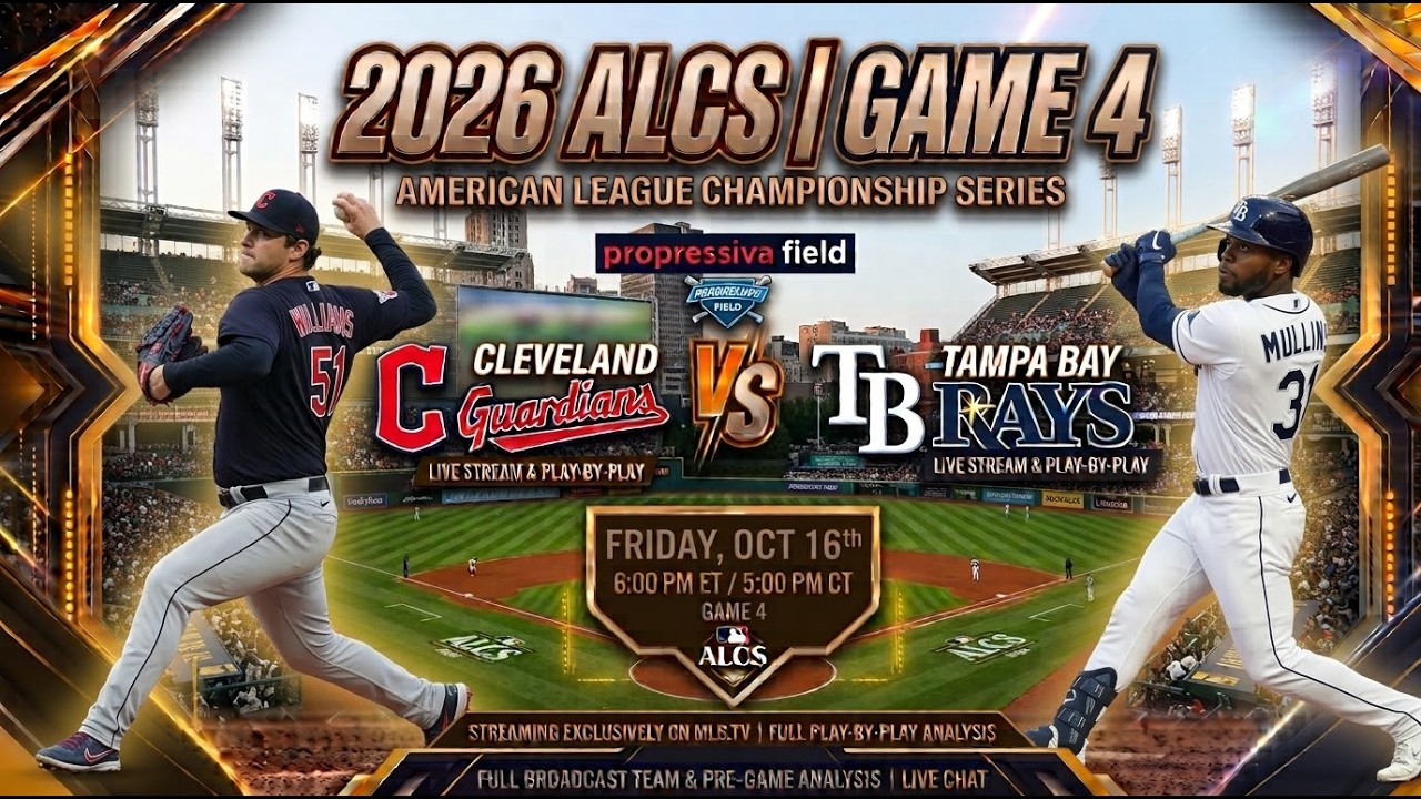 Cleveland Guardians vs Tampa Bay Rays Live Score: 2026 ALCS Game 4 Live
