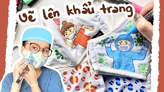 Vẽ trang trí khẩu trang với chủ đề Phòng chống dịch | Beisme