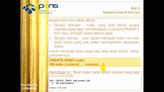 Praktikum 13 - Sequence, Index dan Synonym.flv