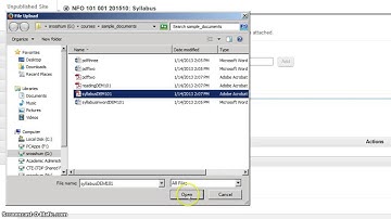 Sakai Syllabus Tool -- uploading a document