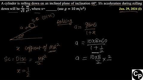 JEE Mains 2024 | Rigid Body Dynamics| Rolling Motion