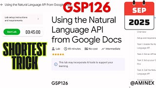 [NEW 2025] Using Natural Language API from Google Docs | #GSP126 | #qwiklabs | #arcade 🚀