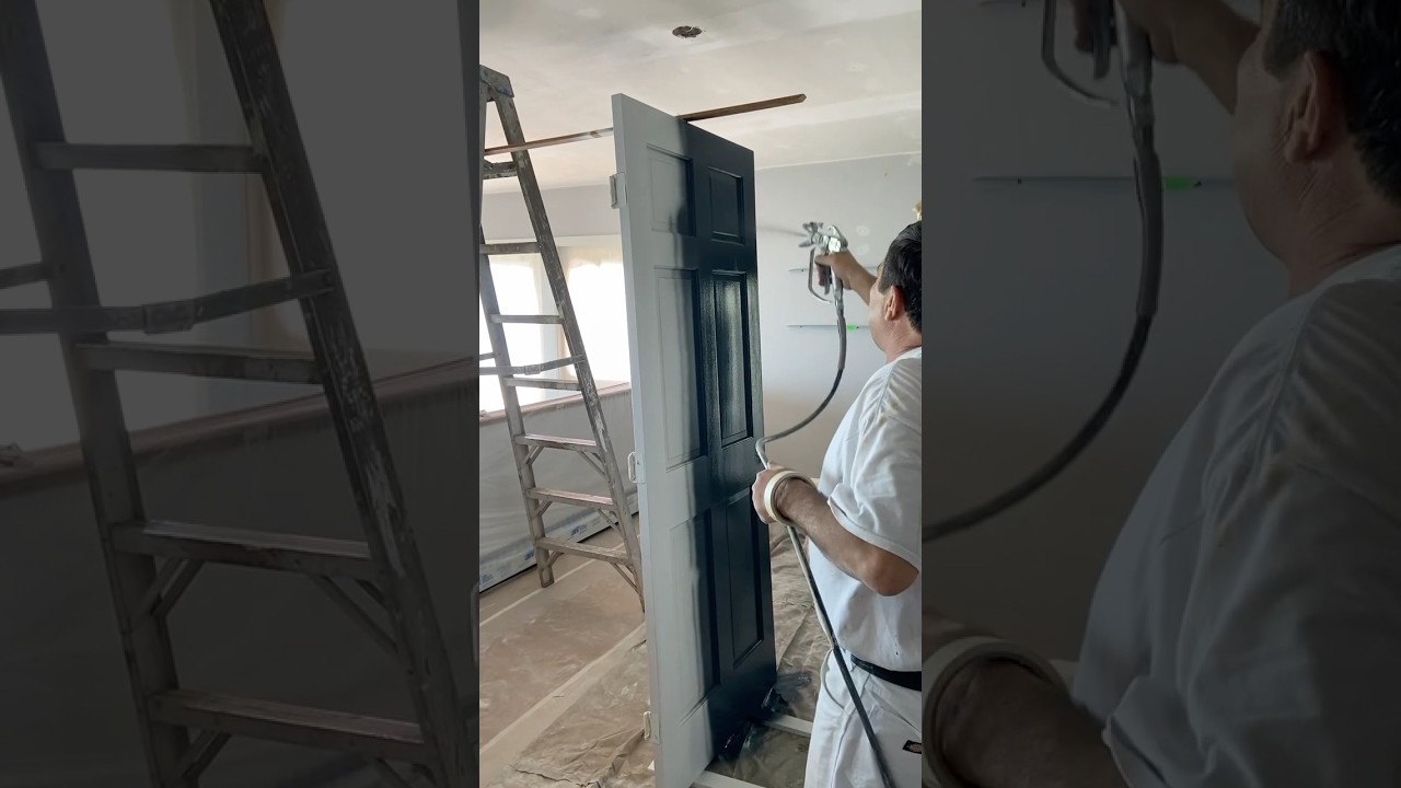 Spraying a Door with Nova Paint Sprayer 395 PC | Smooth Finish