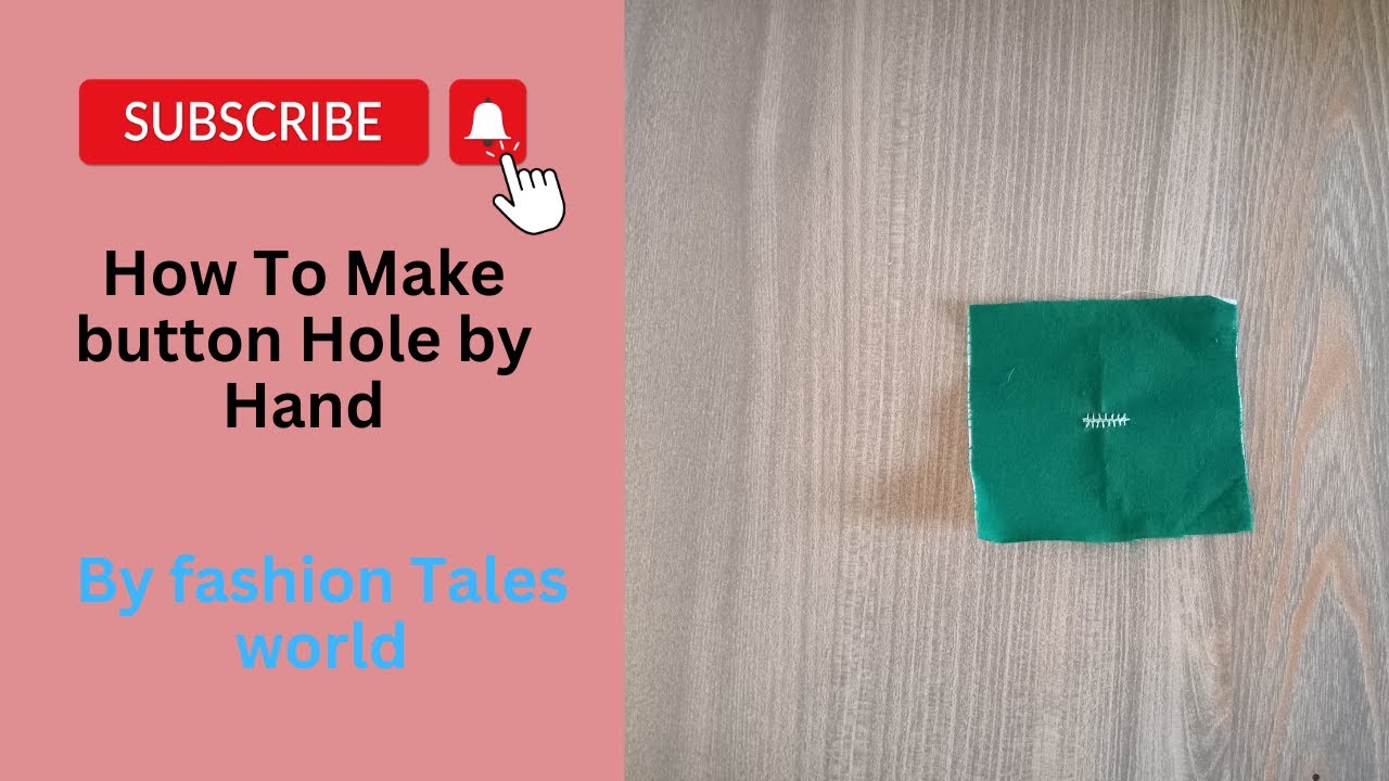 How To Make Button Hole By Hand /Haath Sy Kaaj Kaisy Banaen
