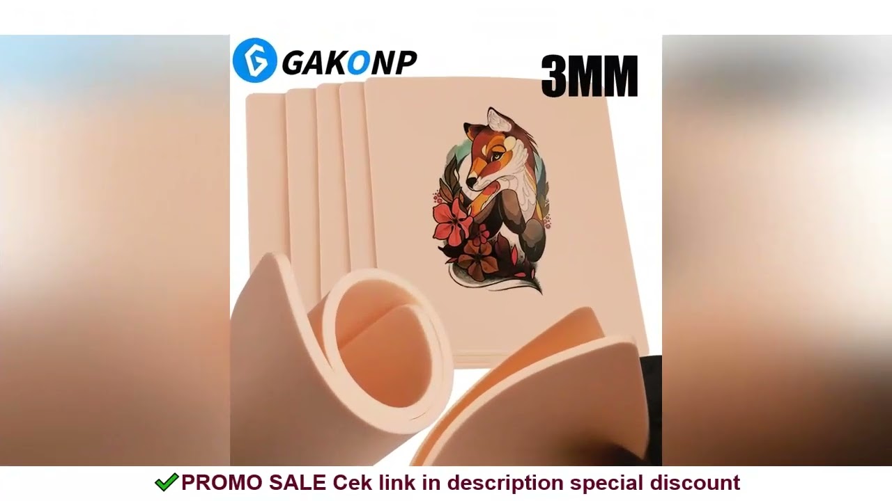 3MM Thick Tattoo Practice Skin Blank Double Sides Silicone Fake Skin for Permanent Makeup Training T