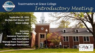2016 0929 Toastmasters at Grace College