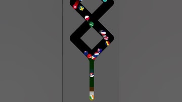 50 Country Marble Race #shorts #marblerace