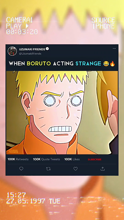 😎 BORUTO ACTING STRANGE 😂🔥... #boruto #strange #anime
