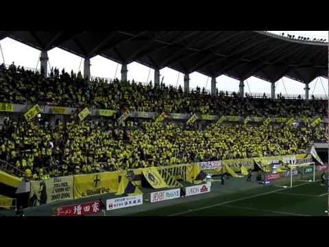 ジェフ千葉'12 vs岡山@フクアリ 選手ウォーミングアップ登場 15,Apr,2012
