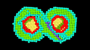 Sintering of two core shell nanoparticles at 300 K