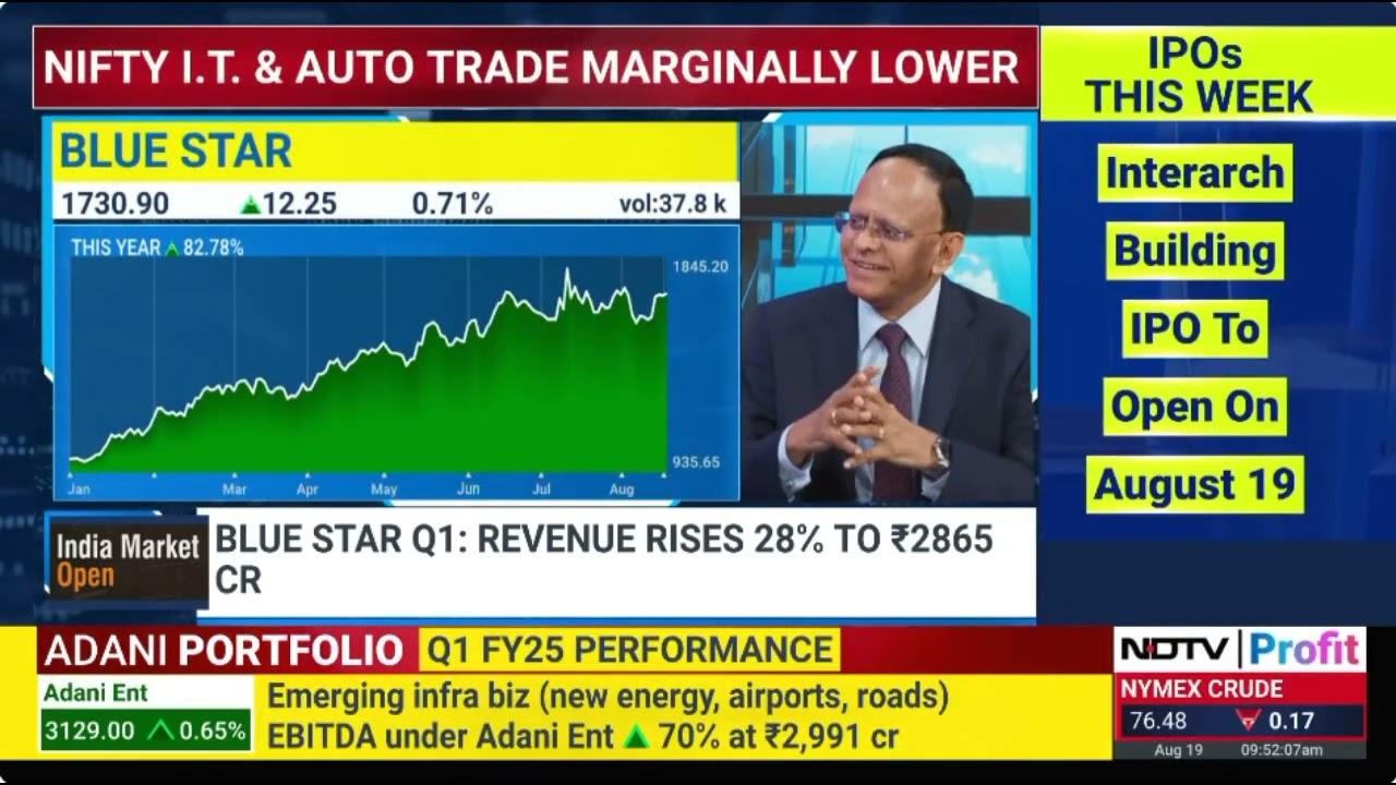 Mr B Thiagarajan - MD, Blue Star - NDTV Profit - Blue Star's Q1FY25 Results and Market Outlook