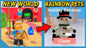 New Christmas World And Rainbow Snowman Pet In Roblox Blob Simulator Update!