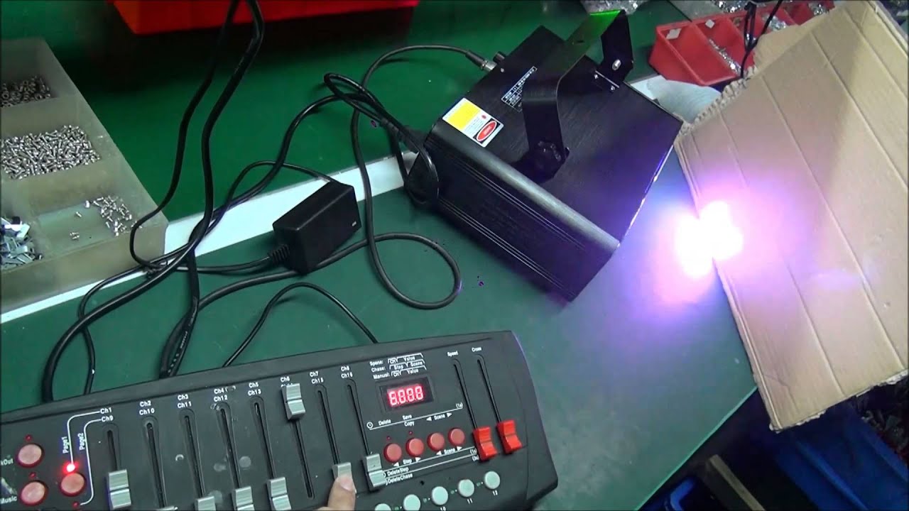 L1WRGB DJ Laser DMX Test Demo - YouTube