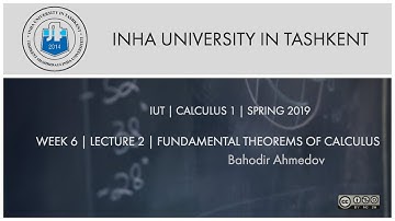 Lecture 6.2 | Fundamental Theorems of Calculus