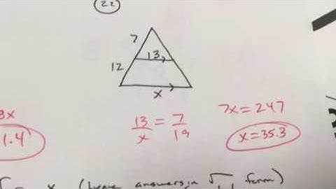 Geometry Chapter 7 Test Review Video