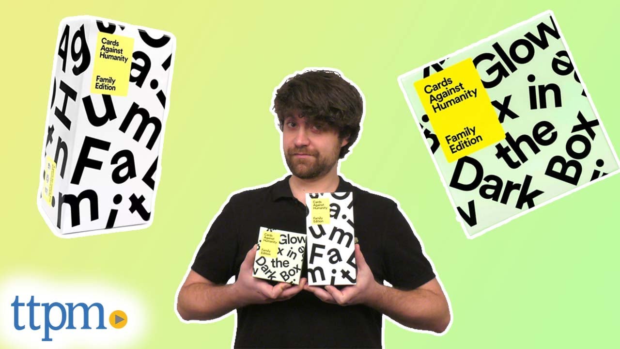 Cards Against Humanity Family Edition Card Game and Glow in the Dark Box  Expansion Pack Review! 