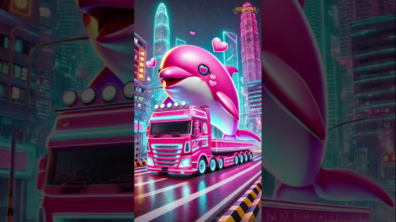 ❤️ Evolution of CuteCat : 🐬 Kawaii Giant Love Dolphin on Truck ✅✨ 