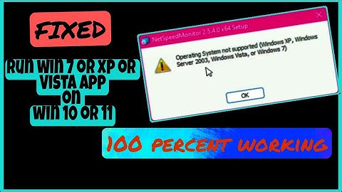 Fixed: Netspeed Monitor Operating System not supported