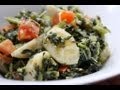 Jamaican Callaloo With Green Bananas & Coconut Milk