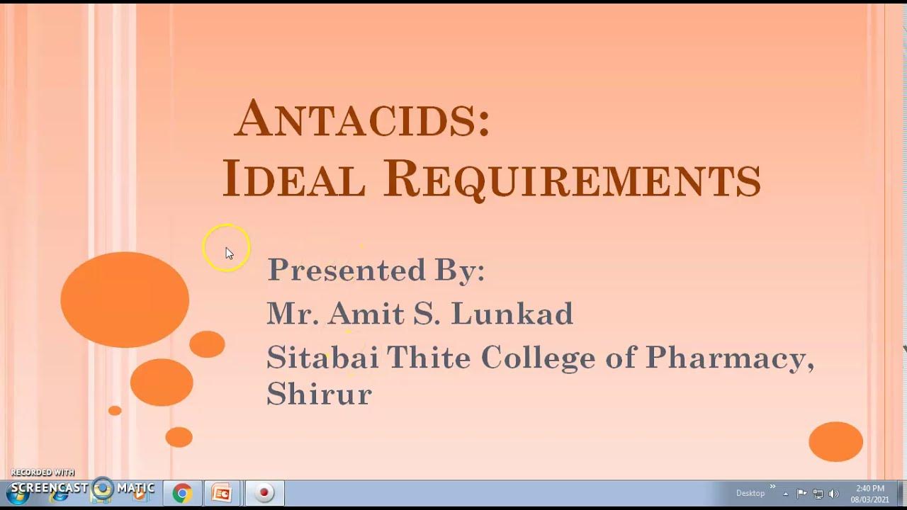 Antacid Definition and Ideal requirements of an antacids YouTube