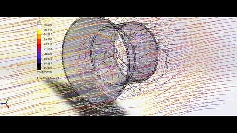 Diffuser Wind turbine flow simulation in Solidworks