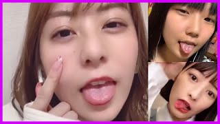 【美人の舌】 オムニバス #1 美人、モデル、かわいい子の舌ぺろ Beautiful woman, model, cute girl's Tongue