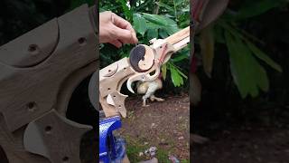 Wooden Slingshot With Simple Trigger Mechanism #triggers #mechanism #woodenslingshot #diy