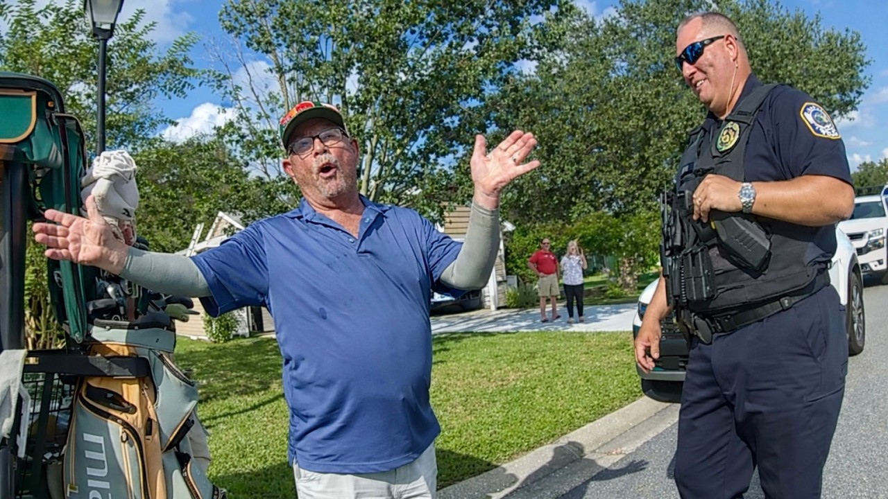 Drunk Golfer Thinks He's Above The Law… Gets A Huge Reality Check