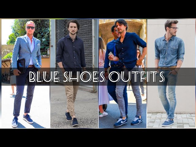 How to wear blue shoes