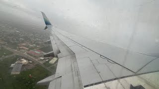 Alaska Airlines Boeing 737-800 Pushback, Taxi and Takeoff from Belize