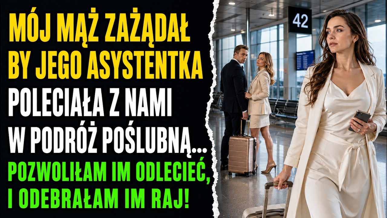 Mąż oznajmił mi na lotnisku, że jego kochanka leci z nami w podróż poślubną. Dał jej nawet moje etui na paszport. Ale to nie był koniec. Zamiast wejść na pokład, anulowałam bilet, zadzwoniłam do...