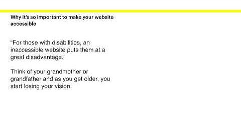 Why making your website accessible matters