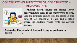 Distinguishing and Constructing Various Paper and Pencil Test