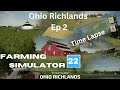 Harvest, baling, Plowing &amp; Spreading Lime - Ohio Richlands Fs22 Timelapse Ep 2
