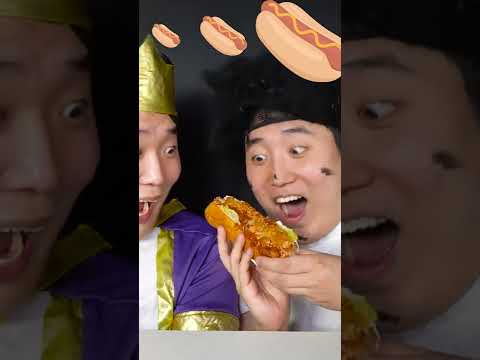 SMALL MEDIUM BIG Emoji FOOD CHALLENGE | Best food Hotdog Mukbang ASMR #Shorts