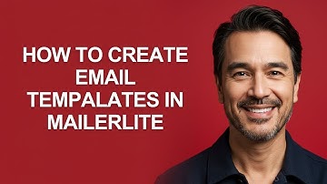 How to Create Email Tempalates In Mailerlite - KevinHowTo