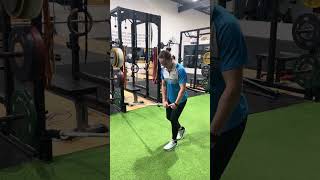 Landmine split stance RDL