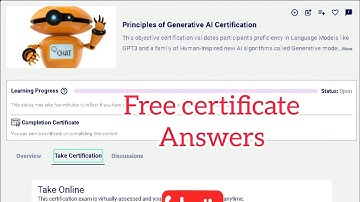 Principles of Generative AI Certification Answers #infosysspringboard #certificate #infosys