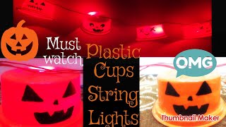 diy plastic halloween cups crafts lights string miss