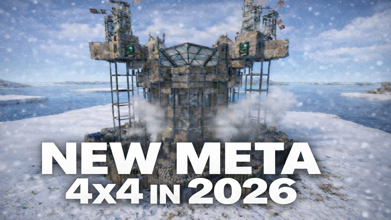 The NEW best 4x4 for online raids in 2026 • ANTI SIEGE • 28 TURRET SETUP - rust base design