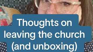 Thoughts on leaving the church